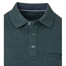 Casamoda Polo Lange Mouw | Donker Groen