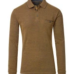 Casamoda Polo Lange Mouw | Mosterd Gemeleerd | www.pietkoopmans.nl