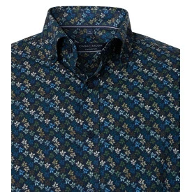 Casamoda Overhemd | Blauw Gebloemd