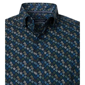 Casamoda Overhemd | Blauw Gebloemd