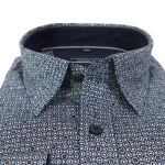 Casamoda Overhemd | Marine Cognac Print | www.pietkoopmans.nl