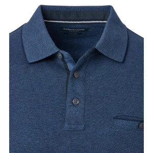 Casamoda Polo Lange Mouw | Jeans Blauw