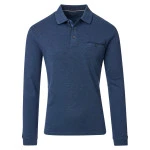 Casamoda Polo Lange Mouw | Jeans Blauw | www.pietkoopmans.nl