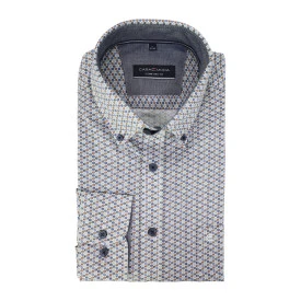 Casamoda Overhemd | Jeansblauw Bruin