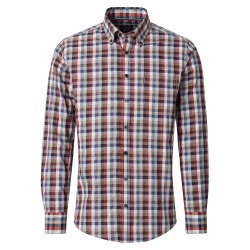 Casamoda Heren Overhemd | Blauw Rood Geruit