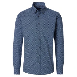Casamoda heren overhemd | Blauw Met Print