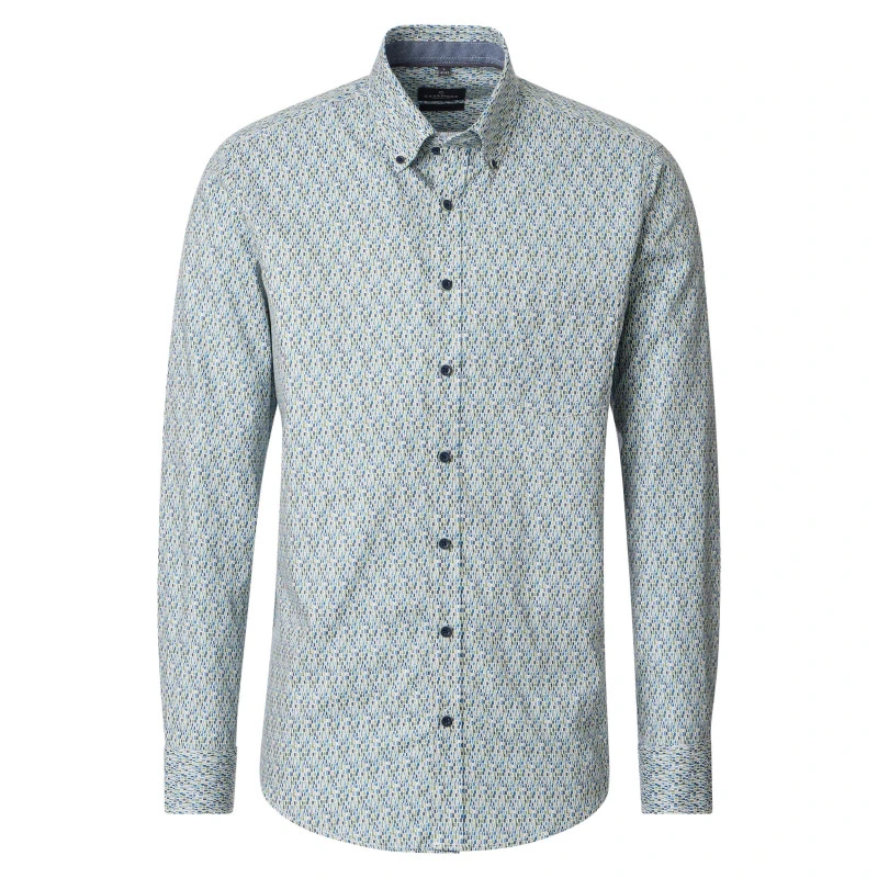 Casamoda Heren Overhemd | Beige met fijne print | www.pietkoopmans.nl