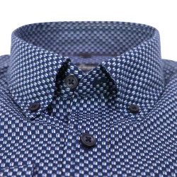 Casamoda heren overhemd | Blauw Met Print