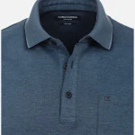 Casa Moda Polo Borstzak | Indigo Gemeleerd | www.pietkoopmans.nl