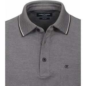 Casa Moda Polo Borstzak | Zwart Gemeleerd