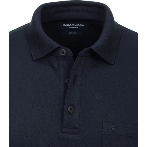 Casamoda Polo Lange Mouw | Marine | www.pietkoopmans.nl