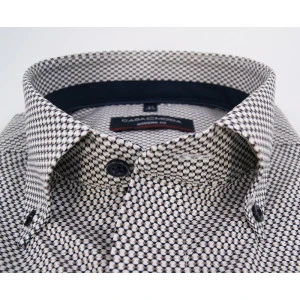 Casamoda Overhemd | Khaki Marine Print