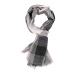 Casamoda Katoenen Shawl | Groen Geblokt | www.pietkoopmans.nl