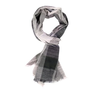 Casamoda Katoenen Shawl | Groen Geblokt