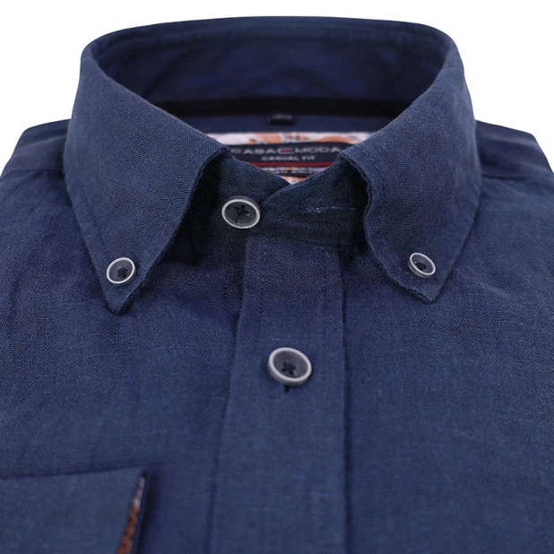 Casamoda Zomer Shirt | Linnen Marine | www.pietkoopmans.nl