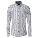 Casa Moda Zomer Shirt | Grijs Ecru Gestreept | www.pietkoopmans.nl