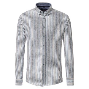 Casa Moda Zomer Shirt | Grijs Ecru Gestreept