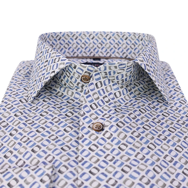 Casamoda Overhemd | Jeans Blauw Print | www.pietkoopmans.nl