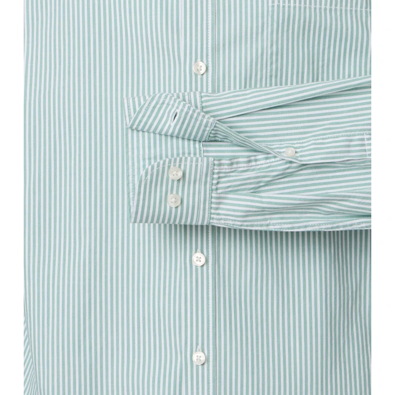Casamoda Shirt | Groen Wit Gestreept | www.pietkoopmans.nl