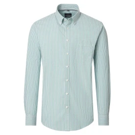Casamoda Shirt | Groen Wit Gestreept