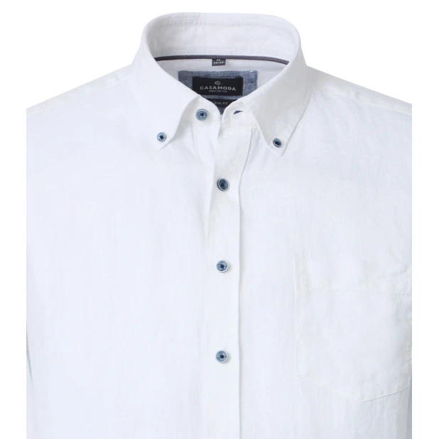 Casamoda Linnen Zomer Shirt | Wit | www.pietkoopmans.nl