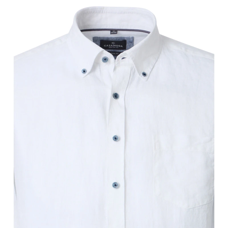 Casamoda Linnen Zomer Shirt | Wit | www.pietkoopmans.nl