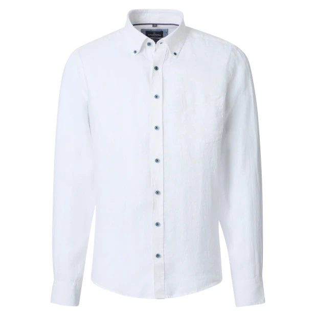 Casamoda Linnen Zomer Shirt | Wit | www.pietkoopmans.nl