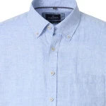 Casamoda Linnen Zomer Shirt | Lichtblauw | www.pietkoopmans.nl