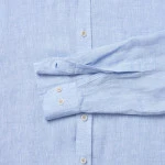 Casamoda Linnen Zomer Shirt | Lichtblauw | www.pietkoopmans.nl