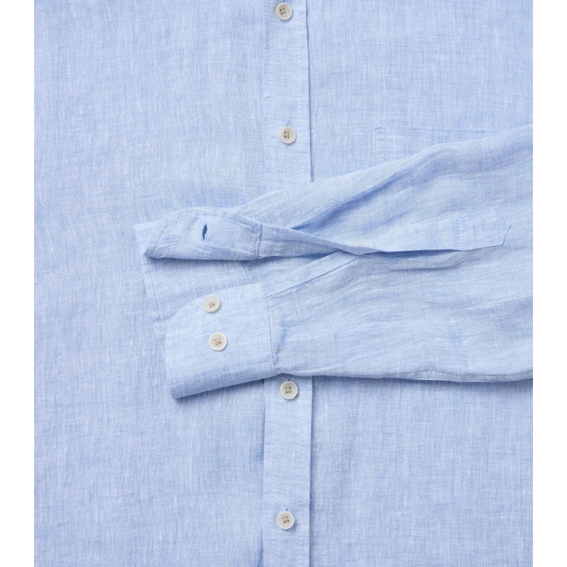 Casamoda Linnen Zomer Shirt | Lichtblauw | www.pietkoopmans.nl