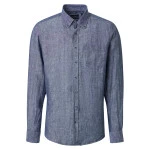 Casamoda Linnen Zomer Shirt | Navy | www.pietkoopmans.nl