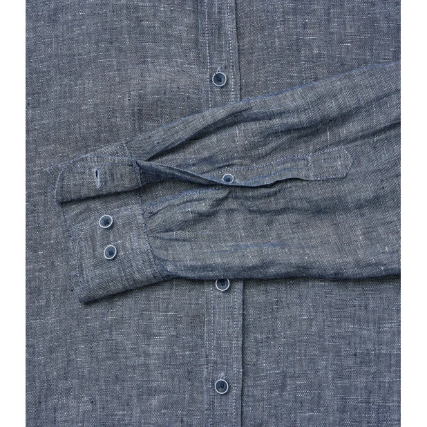 Casamoda Linnen Zomer Shirt | Navy | www.pietkoopmans.nl