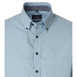 Casamoda Korte Mouw Shirt | Groen Blauw Print