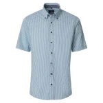 Casamoda Korte Mouw Shirt | Groen Blauw Print | www.pietkoopmans.nl