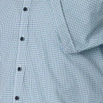 Casamoda Korte Mouw Shirt | Groen Blauw Print | www.pietkoopmans.nl