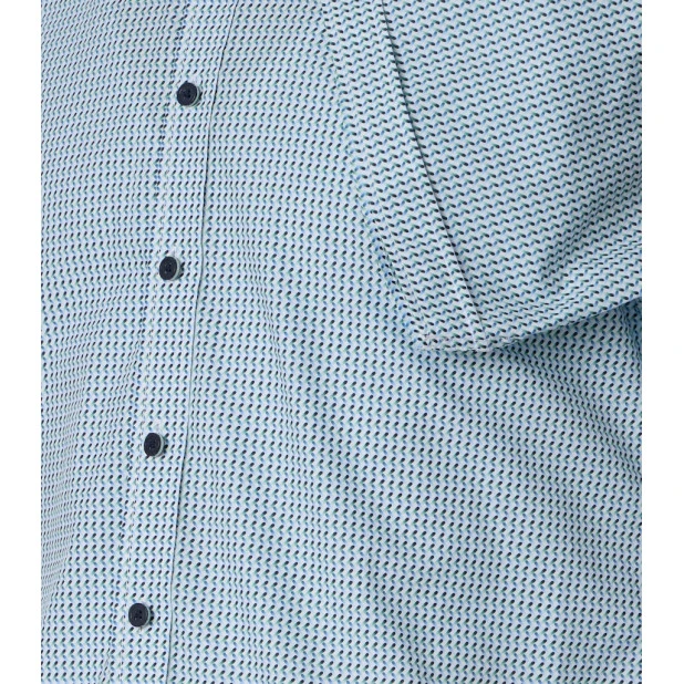 Casamoda Korte Mouw Shirt | Groen Blauw Print | www.pietkoopmans.nl