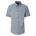 Casamoda Korte Mouw Shirt | Groen Taupe Print | www.pietkoopmans.nl