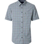 Casamoda Korte Mouw Shirt | Groen Taupe Print | www.pietkoopmans.nl