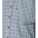 Casamoda Korte Mouw Shirt | Groen Taupe Print | www.pietkoopmans.nl