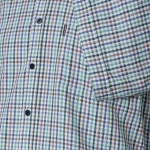 Casamoda Korte Mouw Shirt | Groen Taupe Print | www.pietkoopmans.nl