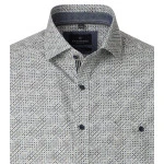 Casamoda Korte Mouw Shirt | Groen Print | www.pietkoopmans.nl