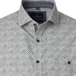 Casamoda Korte Mouw Shirt | Groen Print | www.pietkoopmans.nl