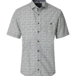 Casamoda Korte Mouw Shirt | Groen Print | www.pietkoopmans.nl