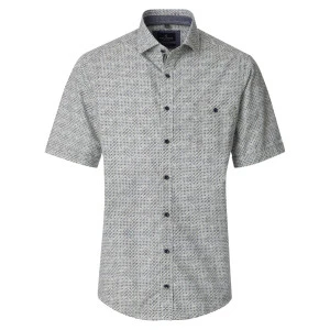 Casamoda Korte Mouw Shirt | Groen Print