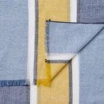 Casamoda Katoenen Shawl | Geel Gestreept | www.pietkoopmans.nl