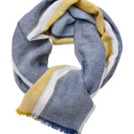Casamoda Katoenen Shawl | Geel Gestreept | www.pietkoopmans.nl