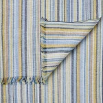 Casamoda Katoenen Shawl | Geel Camel Gestreept | www.pietkoopmans.nl