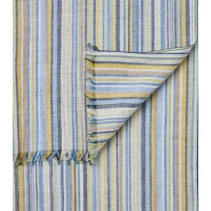 Casamoda Katoenen Shawl | Geel Camel Gestreept
