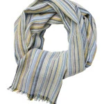 Casamoda Katoenen Shawl | Geel Camel Gestreept | www.pietkoopmans.nl