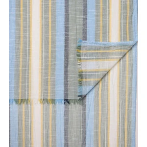 Casamoda Katoenen Shawl | Olijf Geel Gestreept